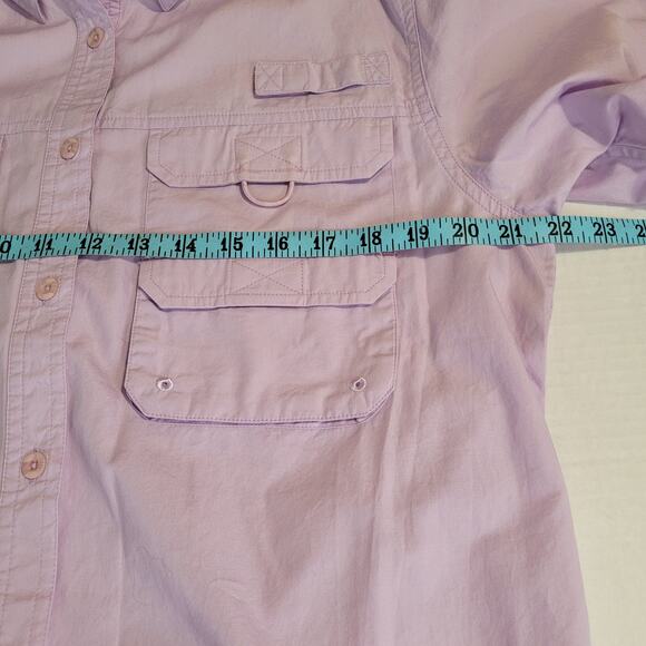 World Wide Sportsman Women's NWT Short Sleeve Button Up Vented Shirt  Medium - Picture 10 of 11